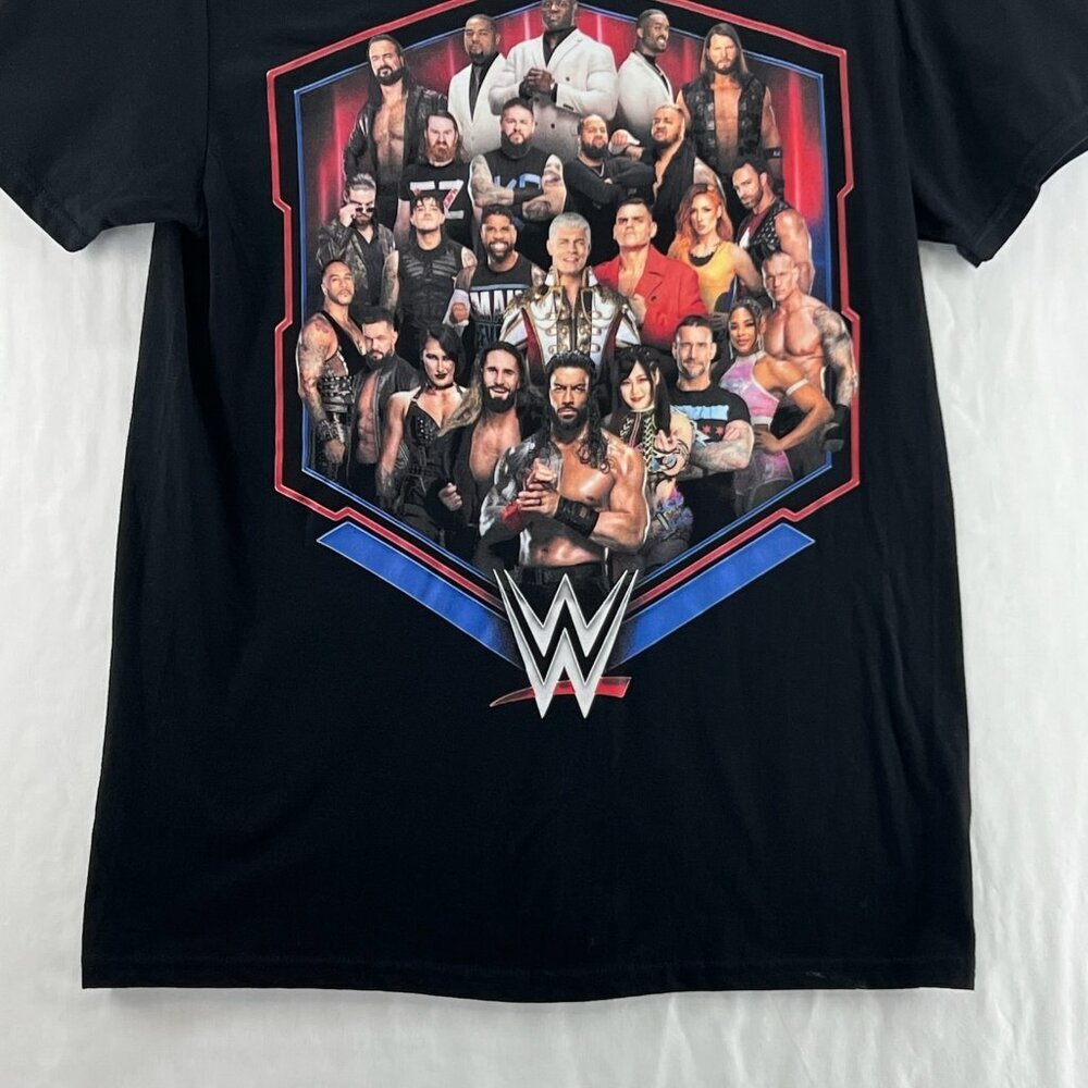 WWE I Was There France 2024 Tour Graphic T-Shirt Mens M Crewneck Pullover Black - Picture 4 of 10
